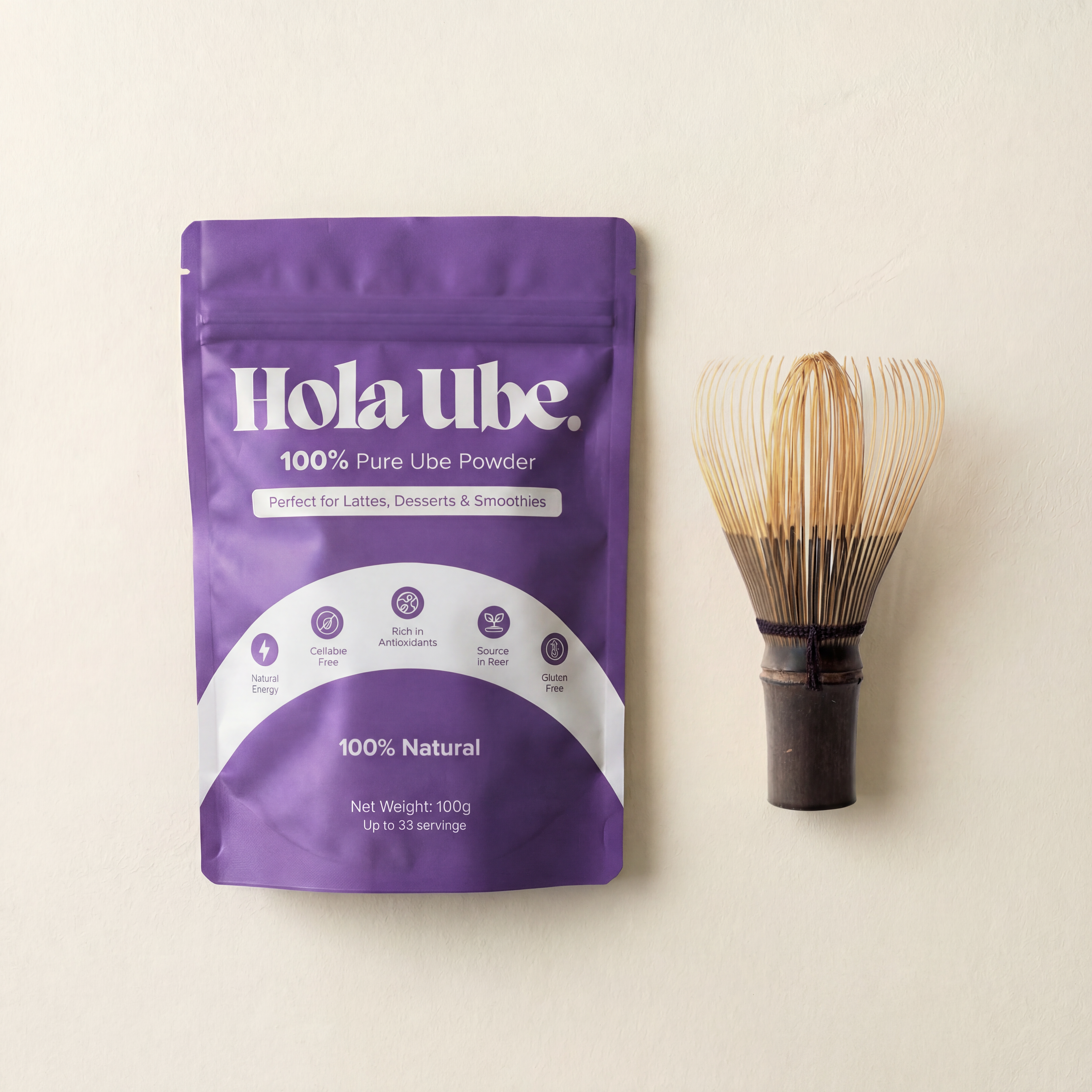 Set 02 — Poudre & Fouet Bambou Marron Foncé